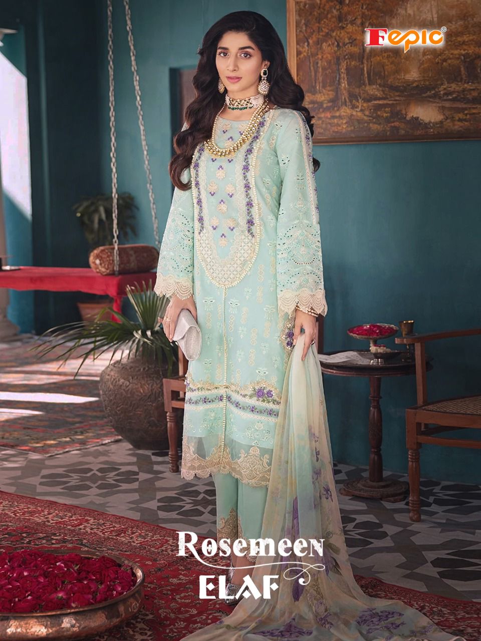 fapic rosemeen elaf cotton attractive look salwar suit catalog