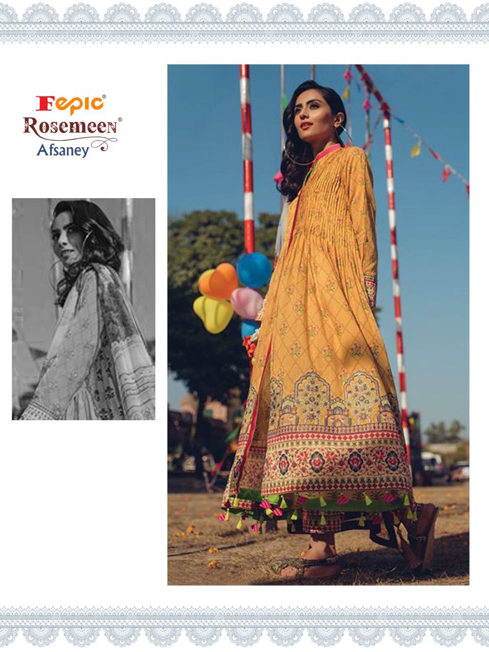 fepic rosemeen afsaney cotton elegant salwar suit catalog