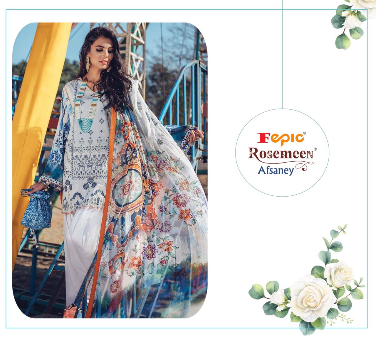 fepic rosemeen afsaney cotton elegant salwar suit catalog