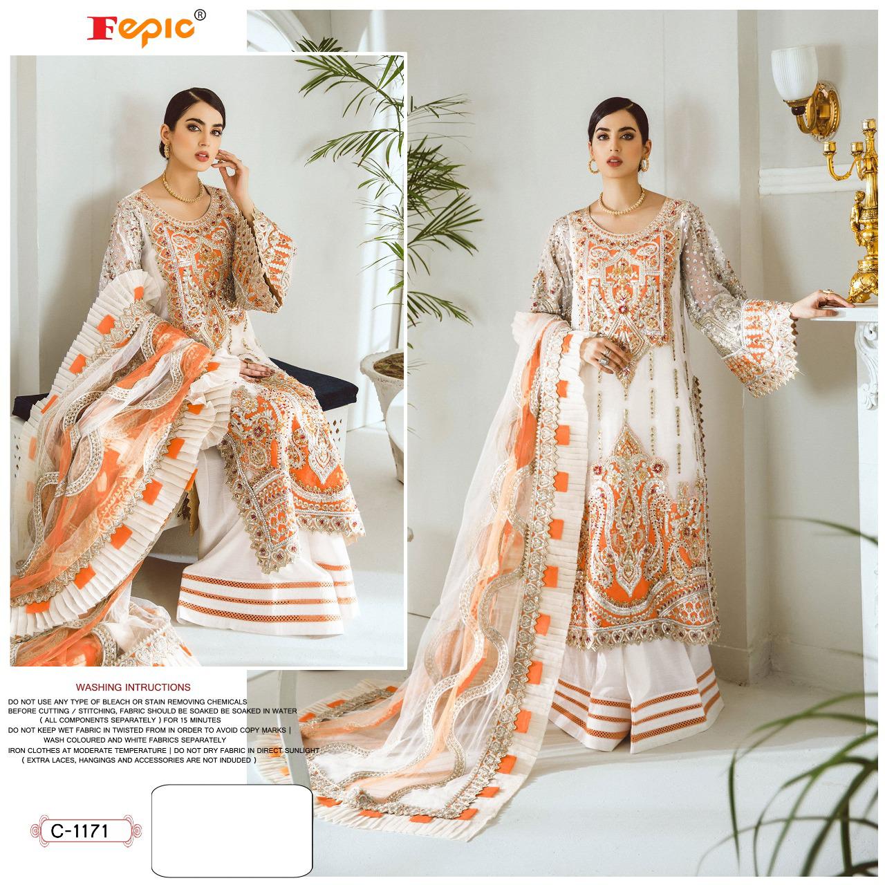 fepic rosemeen c 1171 georgette catchy look salwar suit catalog