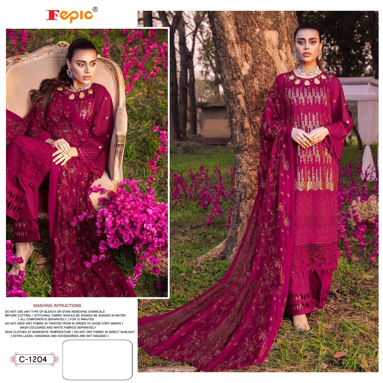 fepic rosemeen c 1204 georgette catchy look salwar suit single