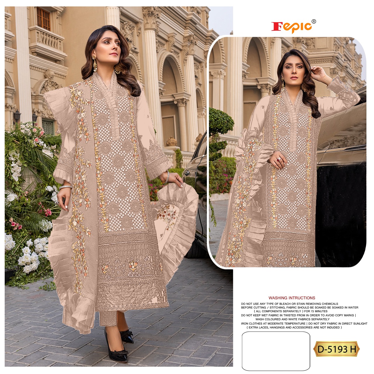 fepic rosemeen d 5193 georgette catchy look salwar suit catalog