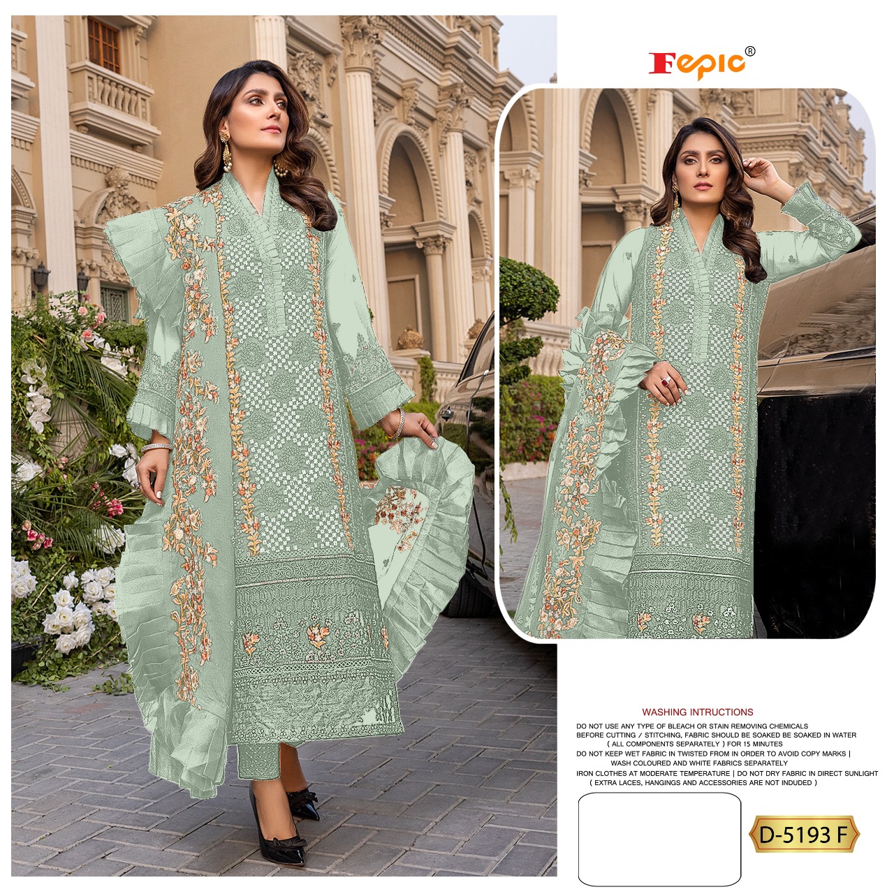 fepic rosemeen d 5193 georgette catchy look salwar suit catalog