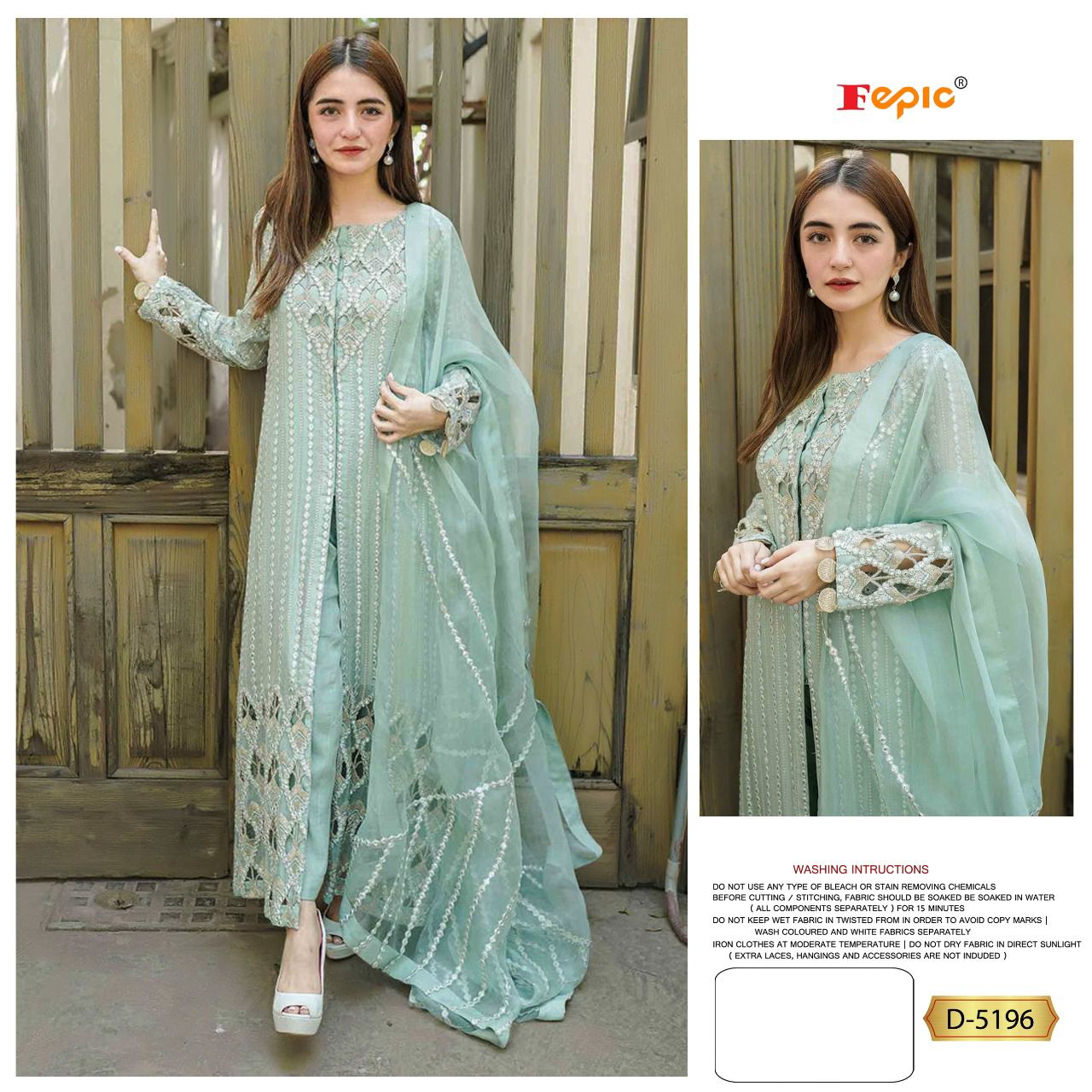 fepic rosemeen d 5196 georgette decent look salwar suit catalog