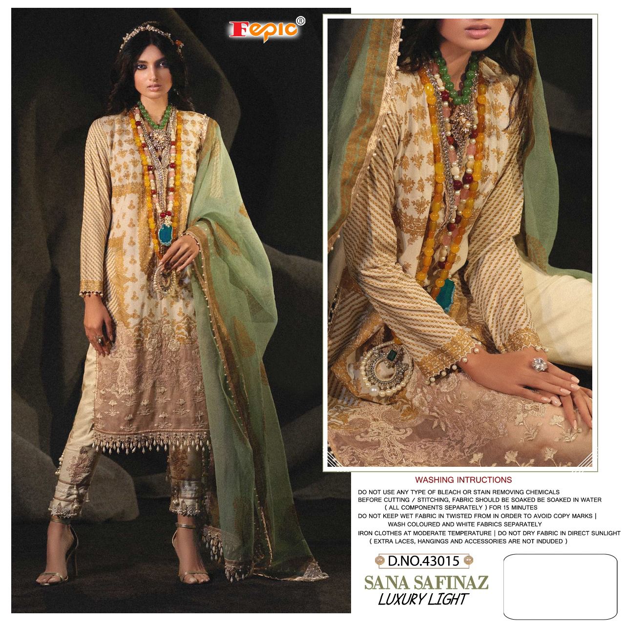 fepic rosemeen sana safinaz luxury light cotton regal look salwar suit catalog