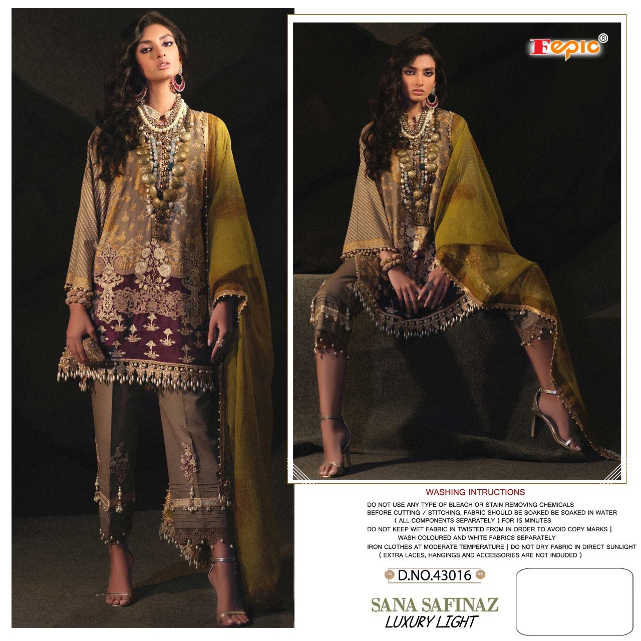 fepic rosemeen sana safinaz luxury light cotton regal look salwar suit catalog