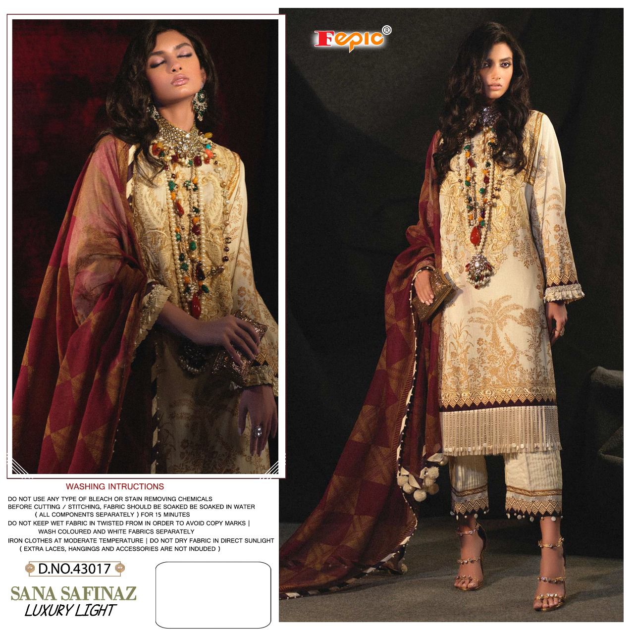 fepic rosemeen sana safinaz luxury light cotton regal look salwar suit catalog