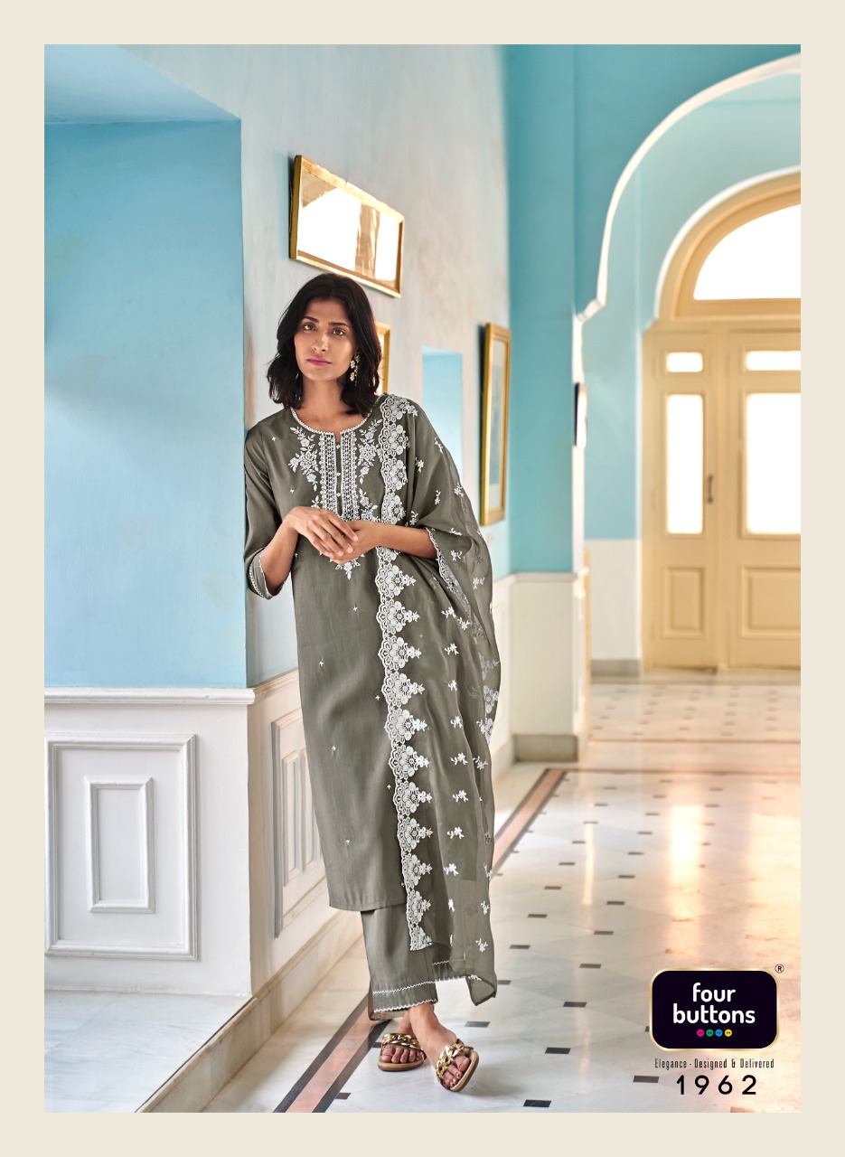 four buttons gulzar viscose graceful look top bottom dupatta catalog