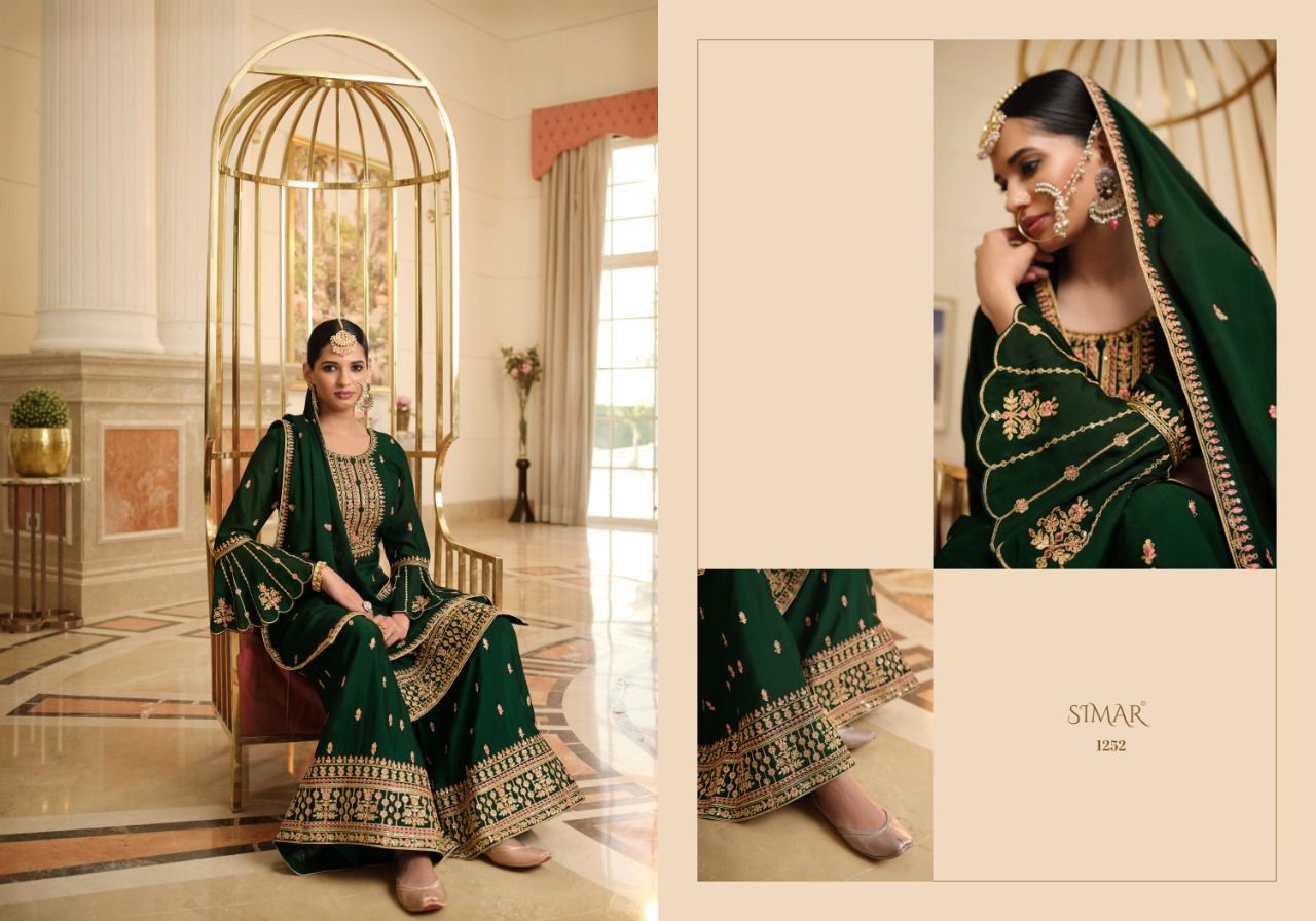 glossy sahana chinon exclusive look salwar suit catalog