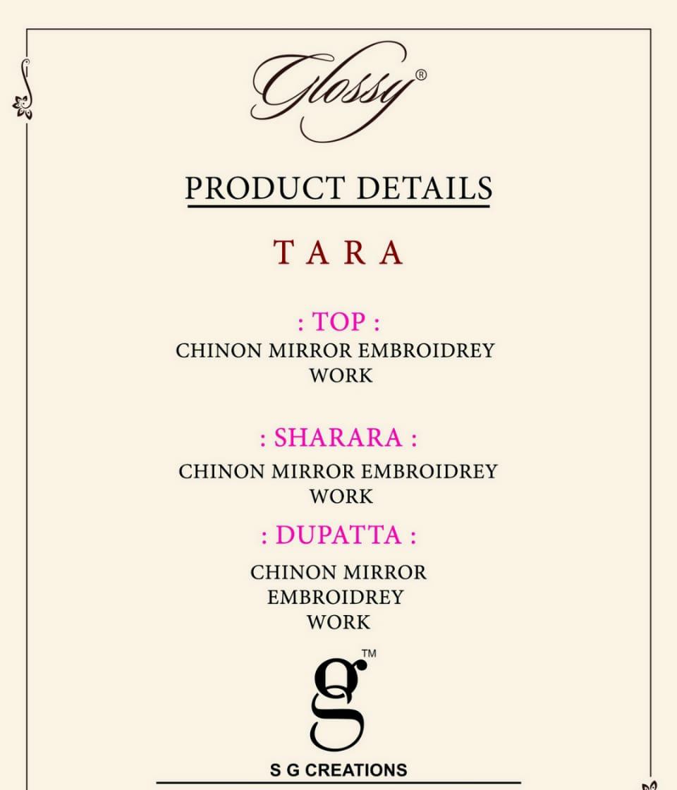 glossy tara chinon regal look salwar suit catalog