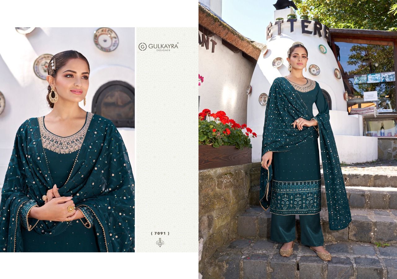 gulkayra disigner marya georgette astonishing look salwar suit catalog