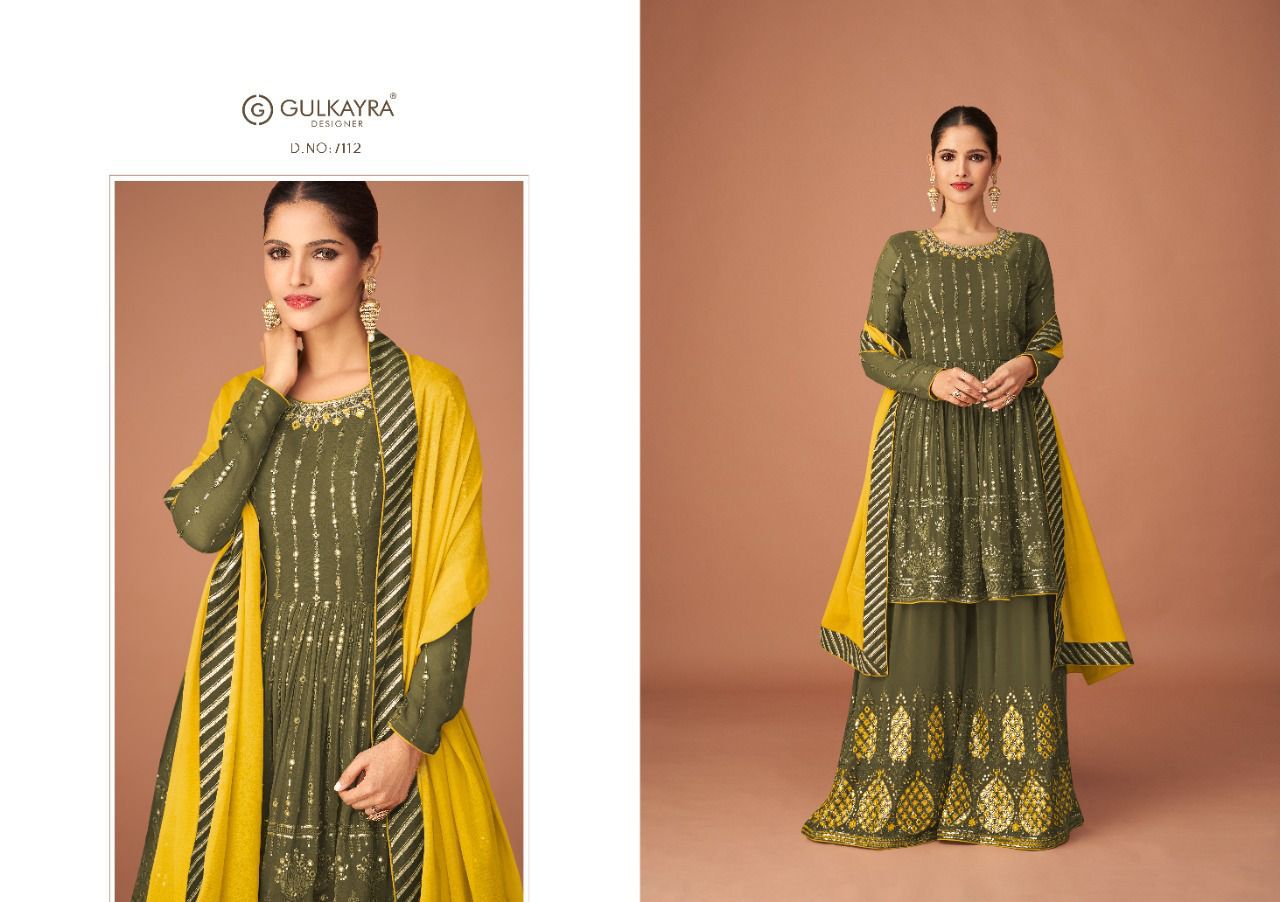 gulkayra disigner sangini georgette astonishing look salwar suit catalog