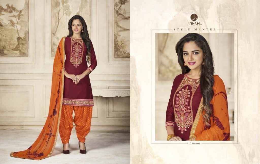 Jinesh nx aarya vol 1 cotton gorgeous look top with bottom and dupatta catalog