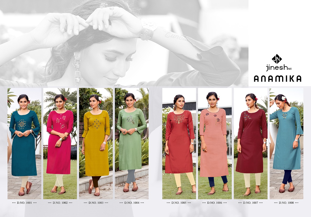 jinesh nx anamika vol 1 viscose astonishing kurti catalog