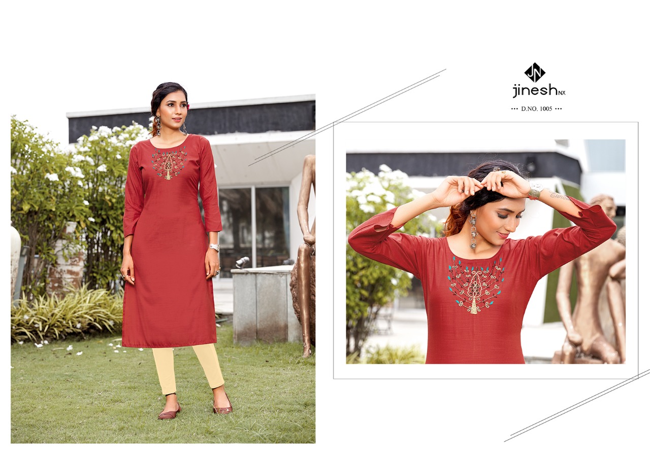 jinesh nx anamika vol 1 viscose astonishing kurti catalog