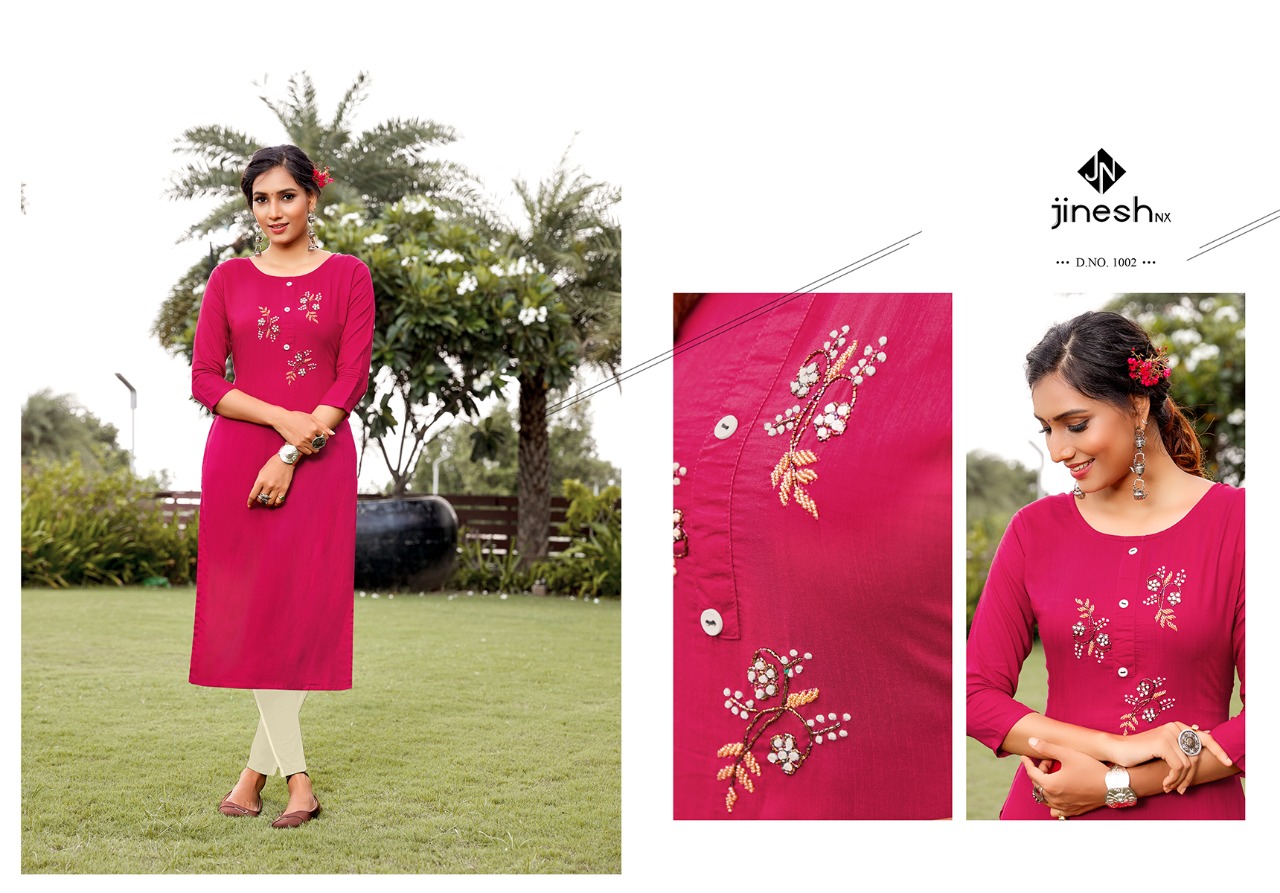 jinesh nx anamika vol 1 viscose astonishing kurti catalog