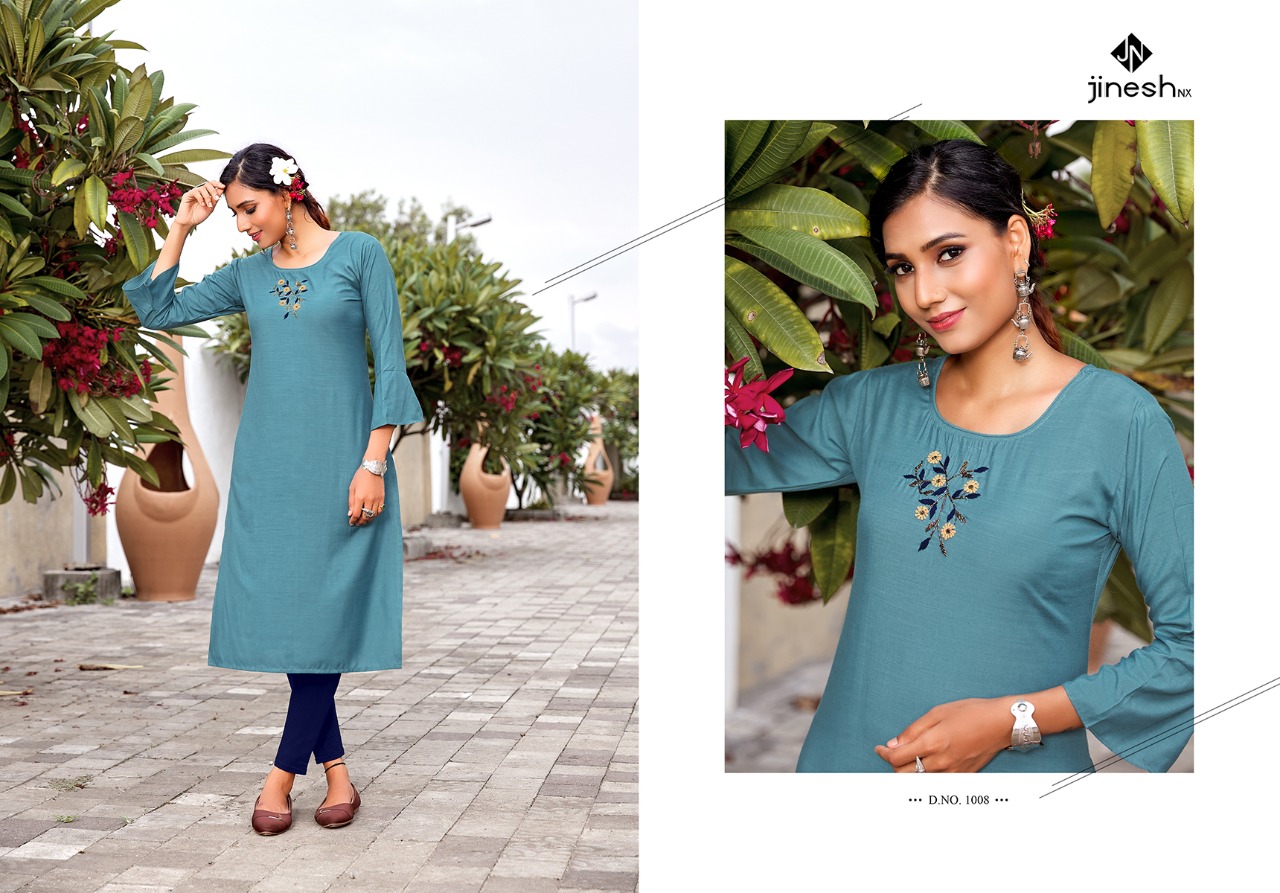 jinesh nx anamika vol 1 viscose astonishing kurti catalog