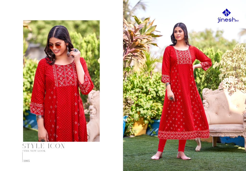 jinesh nx cocktail vol 1 rayon decent look kurti catalog