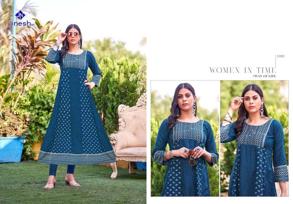 jinesh nx cocktail vol 1 rayon decent look kurti catalog