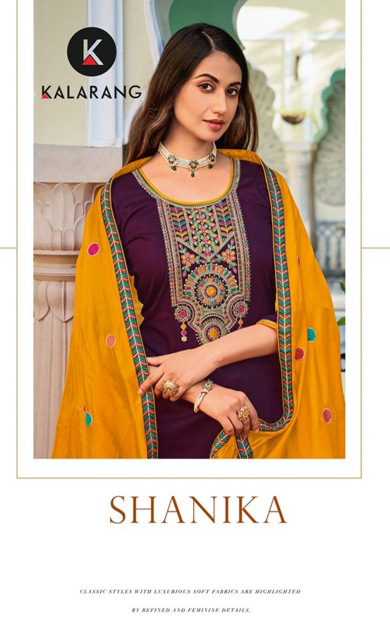 kalarang shanika silk astonishing salwar suit catalog