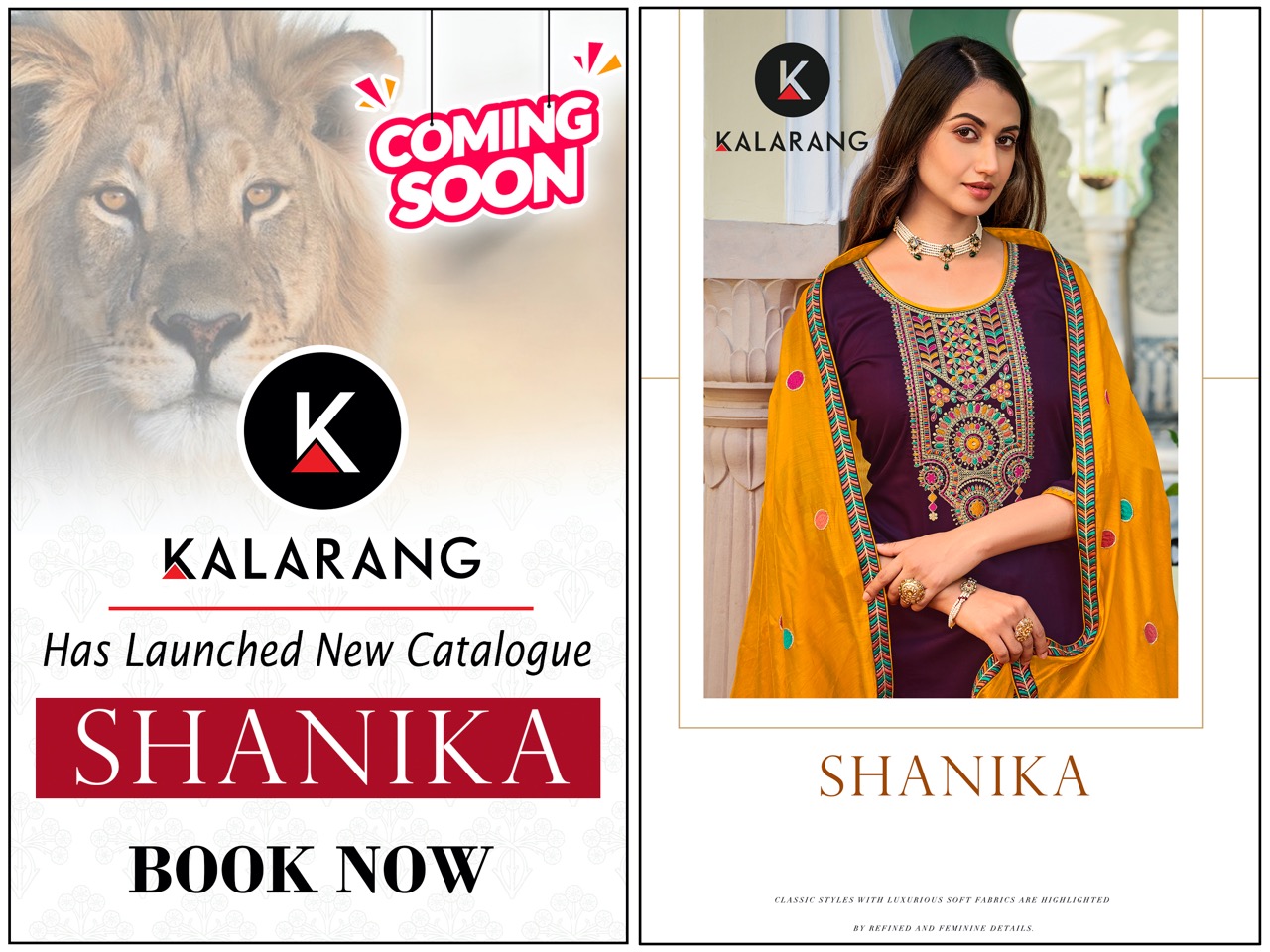 kalarang shanika silk astonishing salwar suit catalog