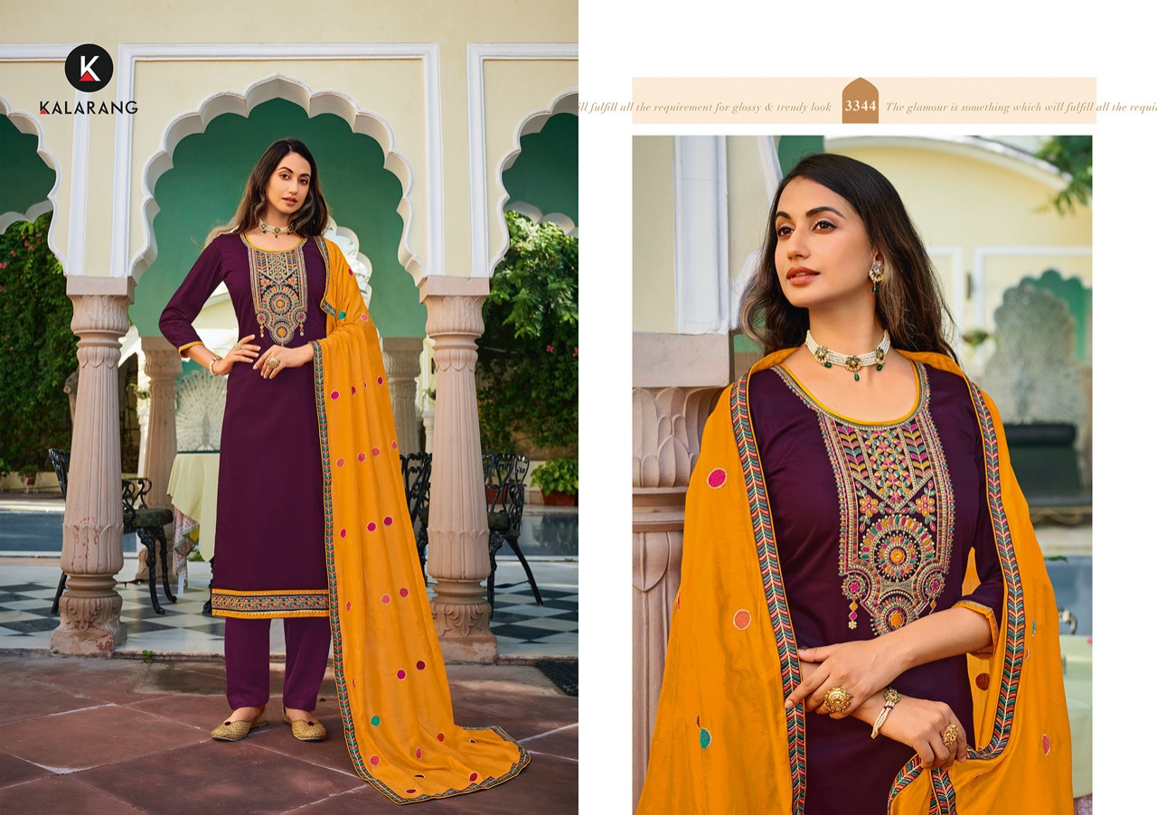 kalarang shanika silk astonishing salwar suit catalog