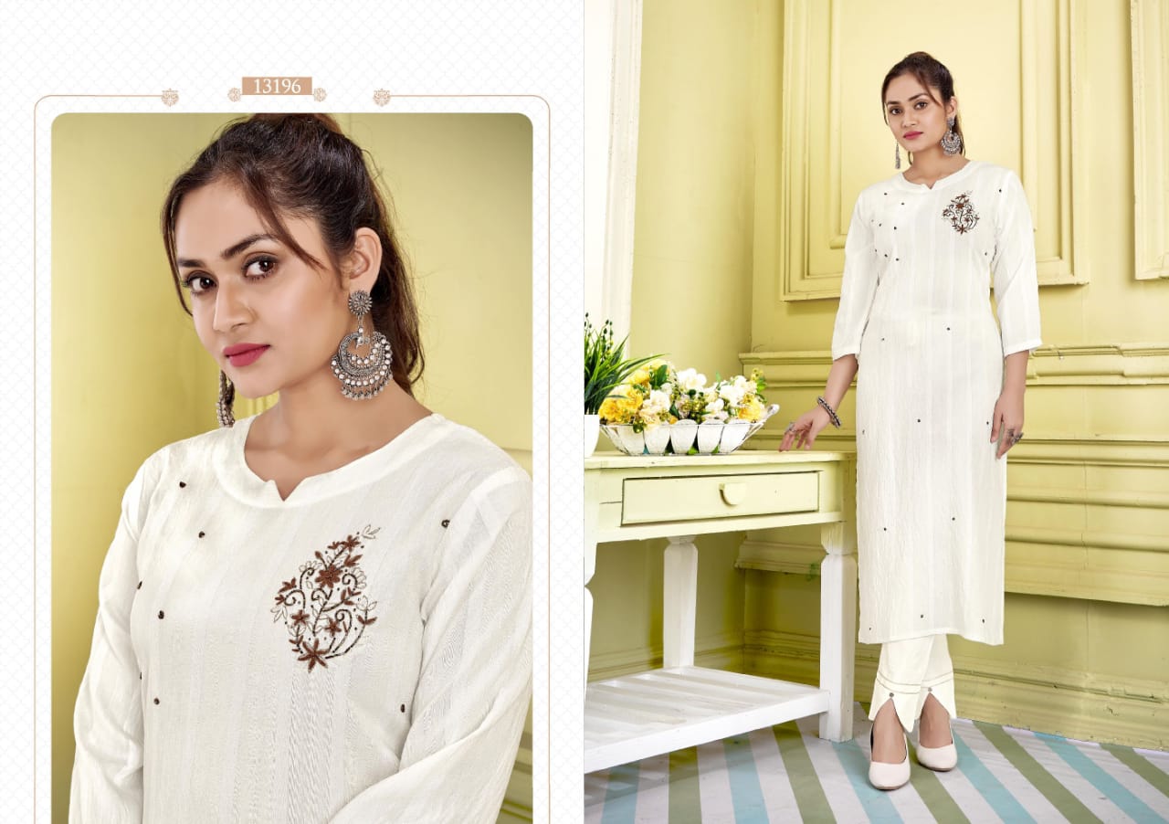 kalaroop by kajree jolly fancy silk decent embroidary look kurti catalog