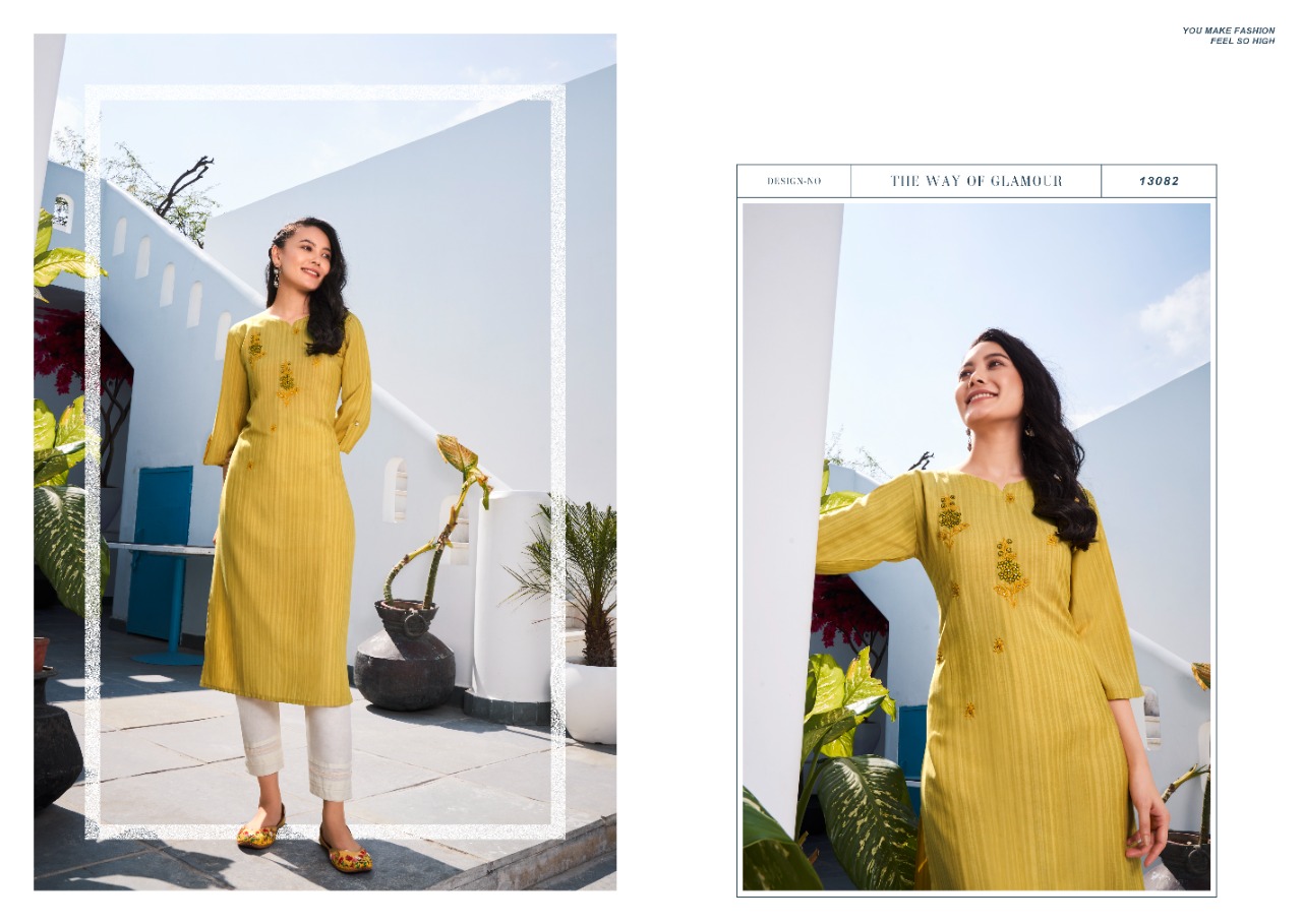 kalaroop by kajree treat rayon decent embroidary look kurti catalog