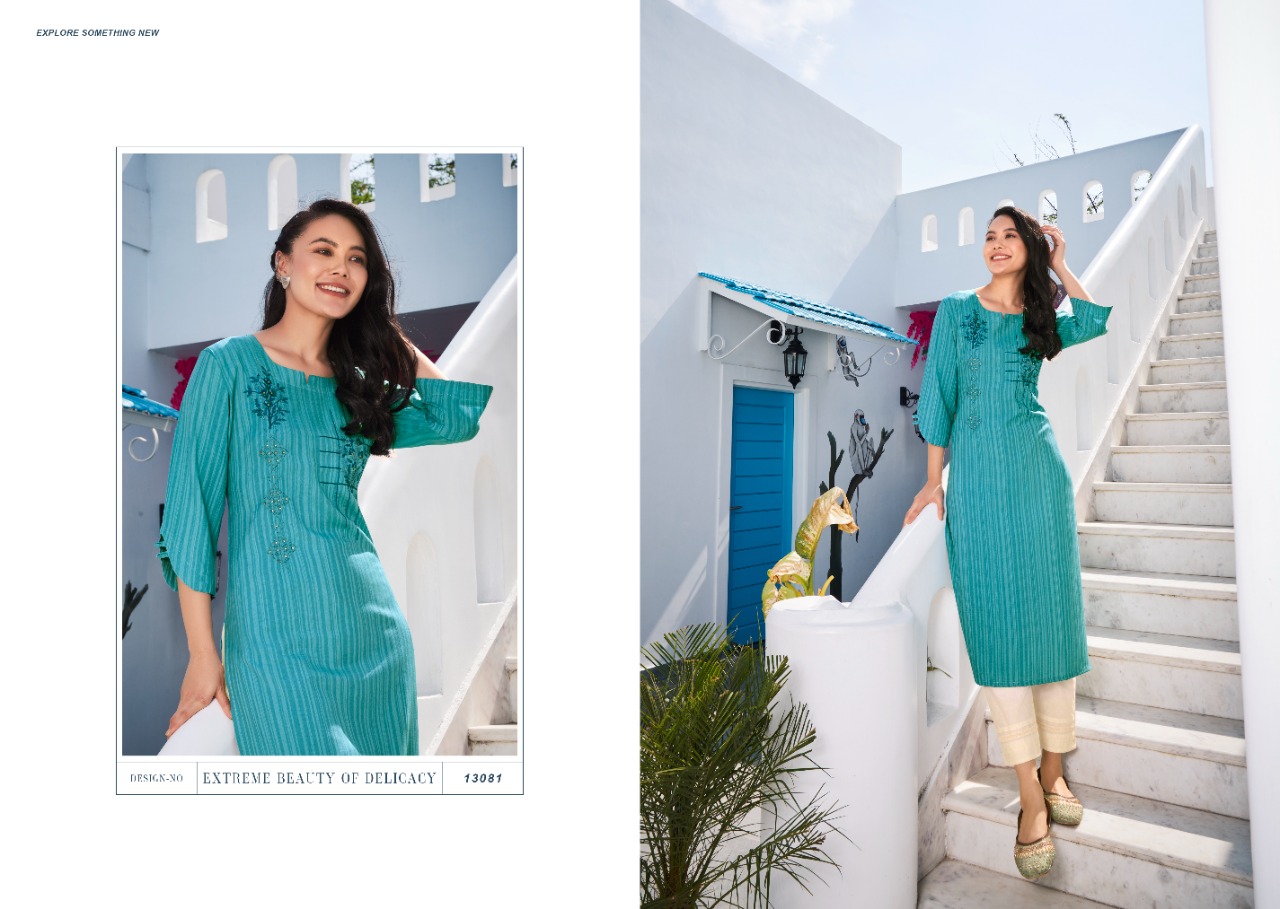 kalaroop by kajree treat rayon decent embroidary look kurti catalog