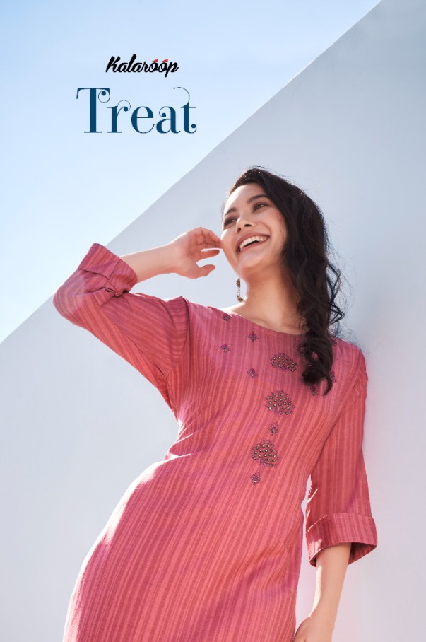 kalaroop by kajree treat rayon decent embroidary look kurti catalog