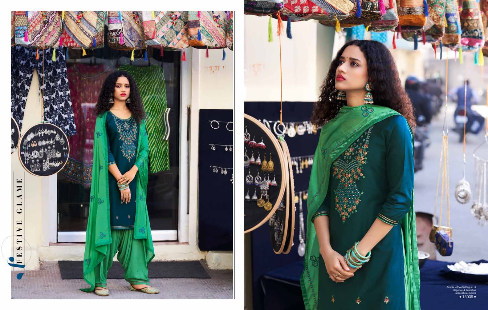 kalaroop by kajree zarkan by patiyala silk decent embroidary look top bottom with dupatta catalog