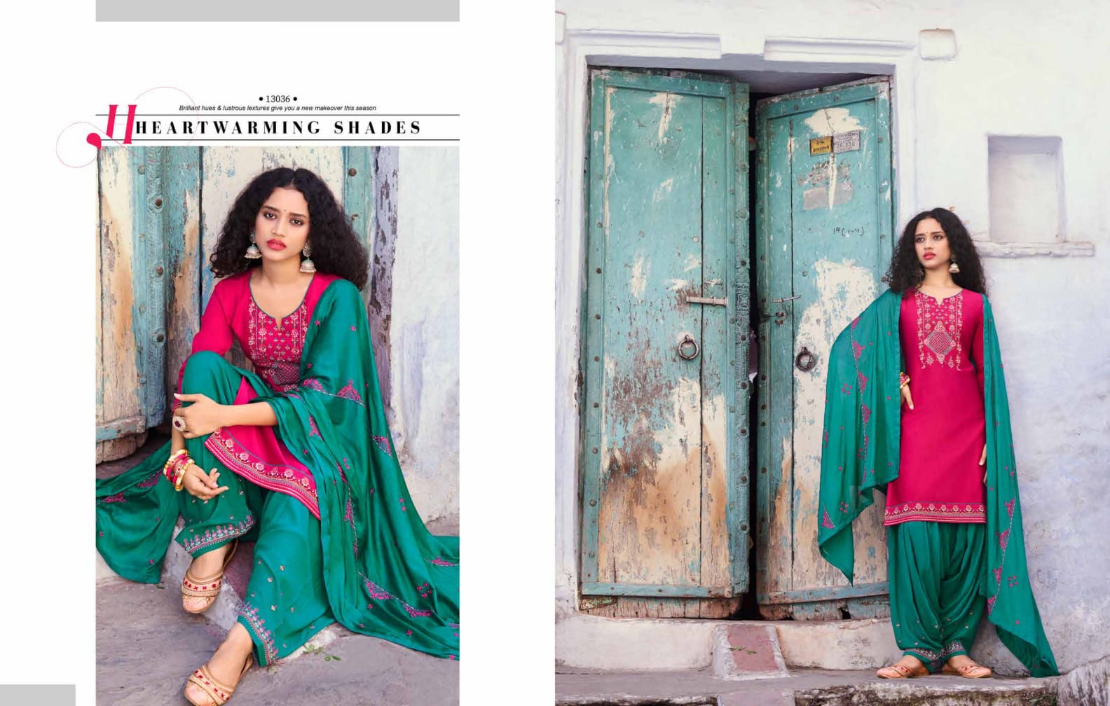 kalaroop by kajree zarkan by patiyala silk decent embroidary look top bottom with dupatta catalog