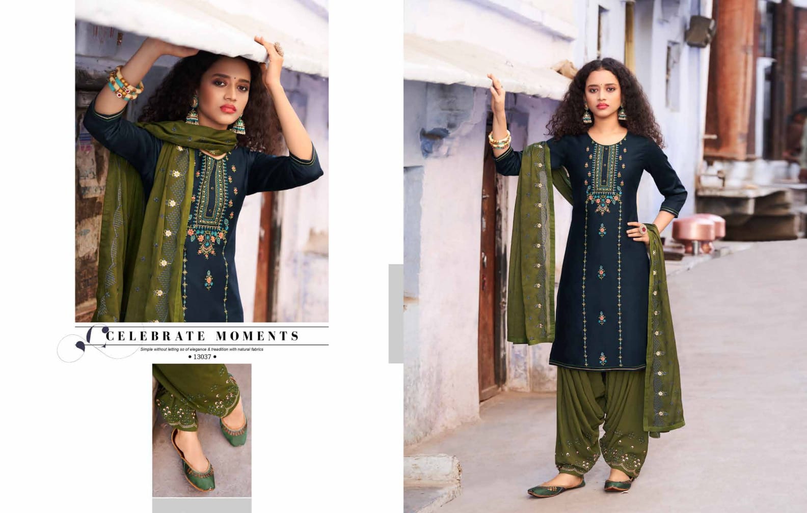 kalaroop by kajree zarkan by patiyala silk decent embroidary look top bottom with dupatta catalog