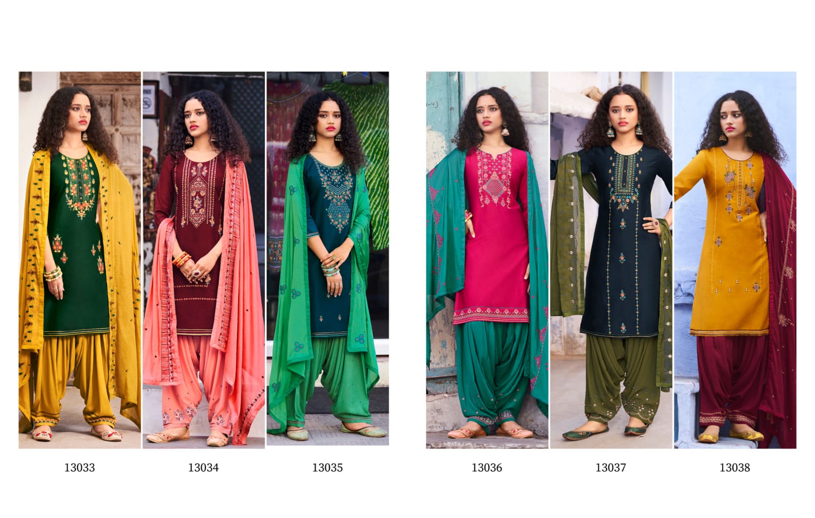 kalaroop by kajree zarkan by patiyala silk decent embroidary look top bottom with dupatta catalog