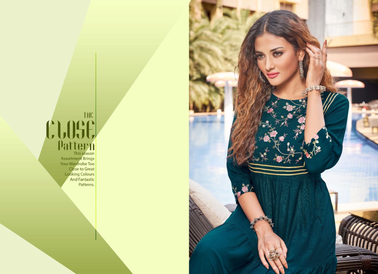 kalaroop by kajree zoya Vol 2 rayon astonishing look kurti catalog