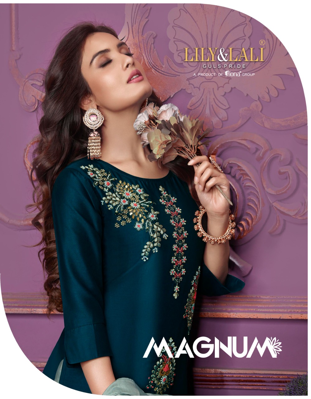 lily and lali magnum Bemberg Silk new and modern style top with bottom and dupatta catalog