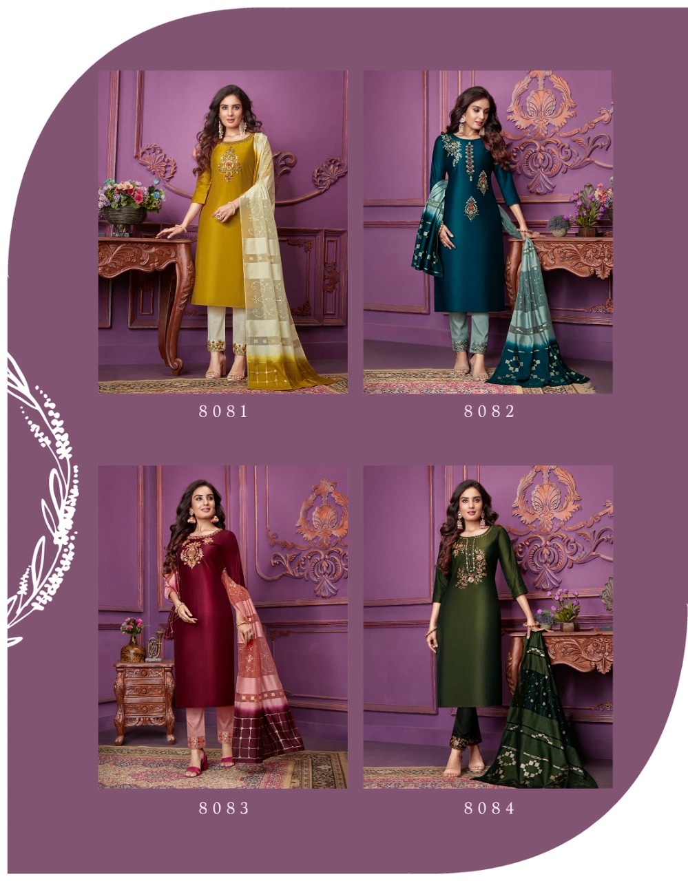 lily and lali magnum Bemberg Silk new and modern style top with bottom and dupatta catalog