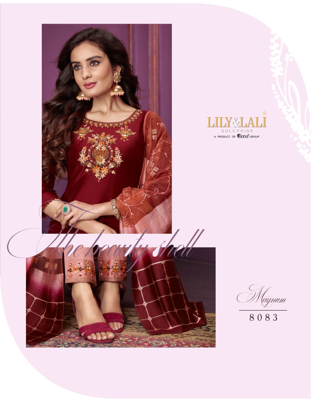 lily and lali magnum Bemberg Silk new and modern style top with bottom and dupatta catalog