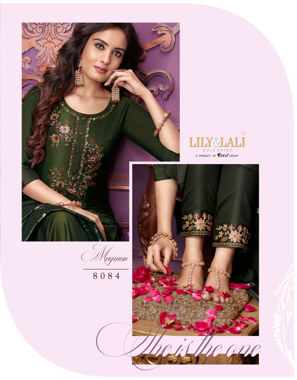 lily and lali magnum Bemberg Silk new and modern style top with bottom and dupatta catalog