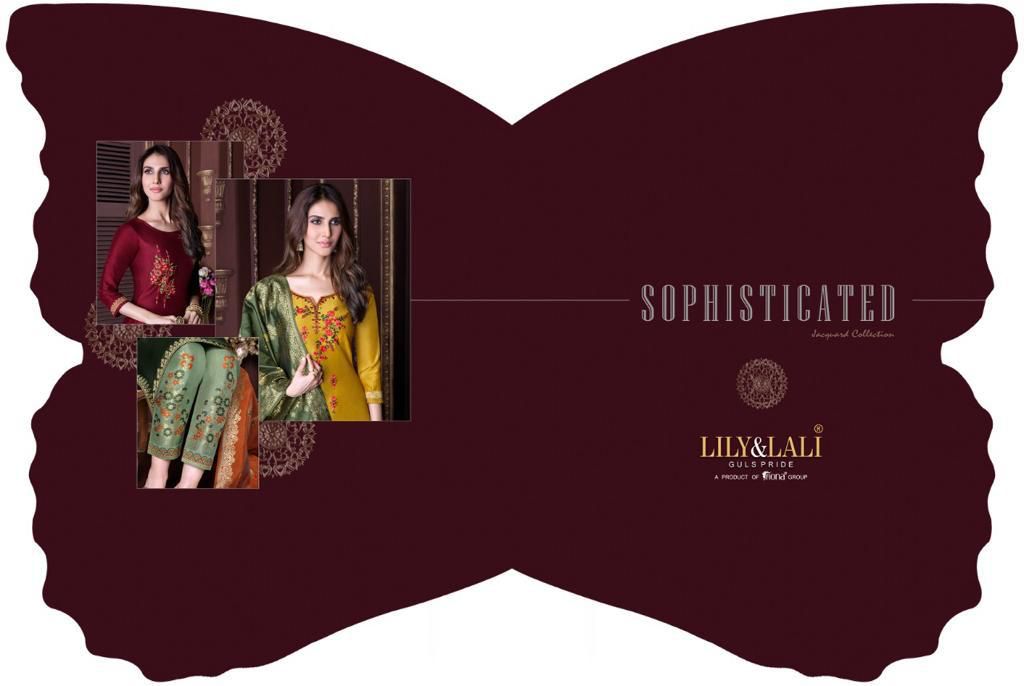 lily and lali meenakari Bemberg Silk new and modern style top with bottom and dupatta catalog