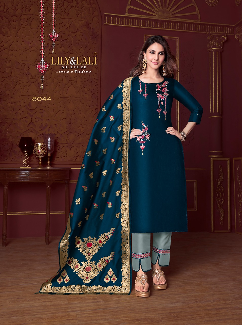 lily and lali modal silk viscose new and modern style top with bottom and dupatta catalog