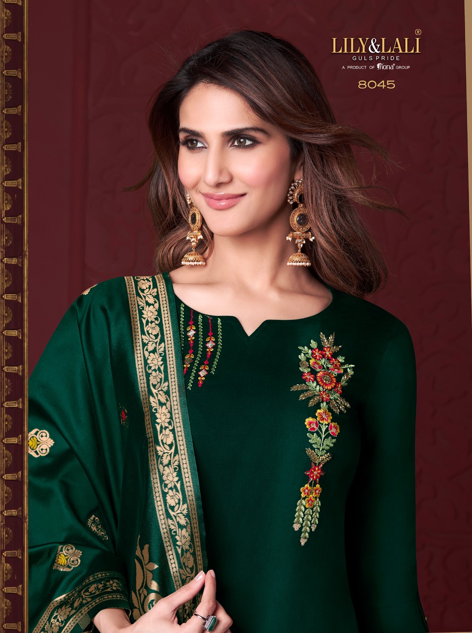 lily and lali modal silk viscose new and modern style top with bottom and dupatta catalog