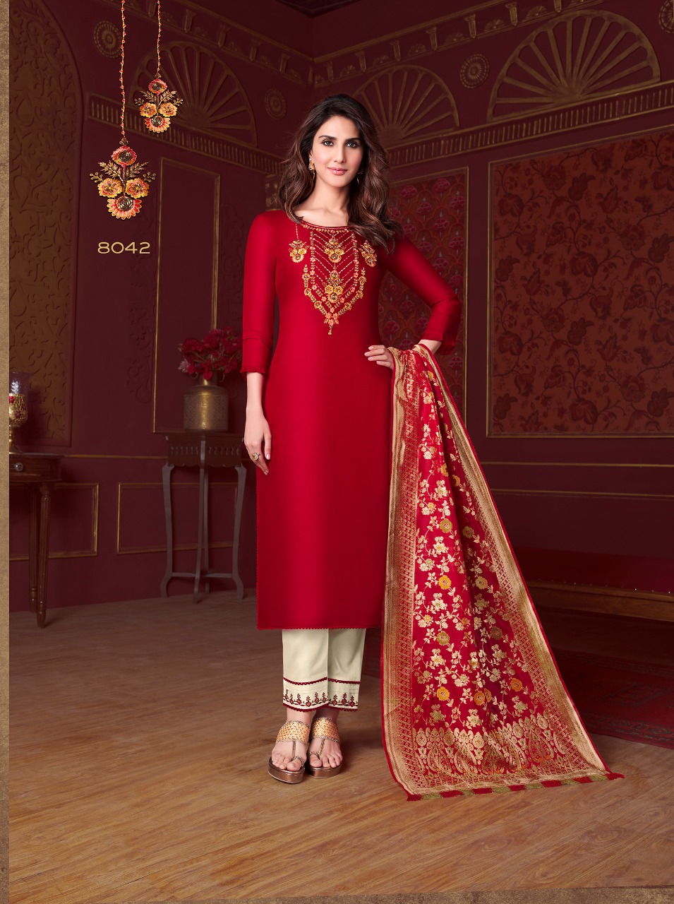 lily and lali modal silk viscose new and modern style top with bottom and dupatta catalog