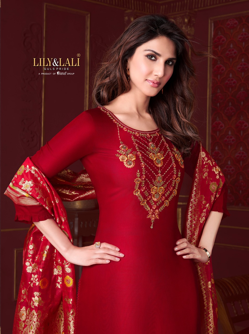 lily and lali modal silk viscose new and modern style top with bottom and dupatta catalog