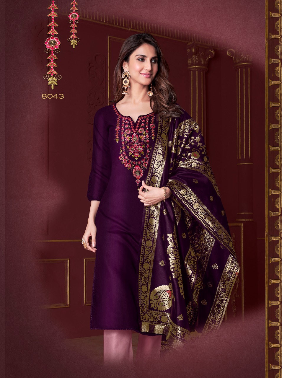 lily and lali modal silk viscose new and modern style top with bottom and dupatta catalog