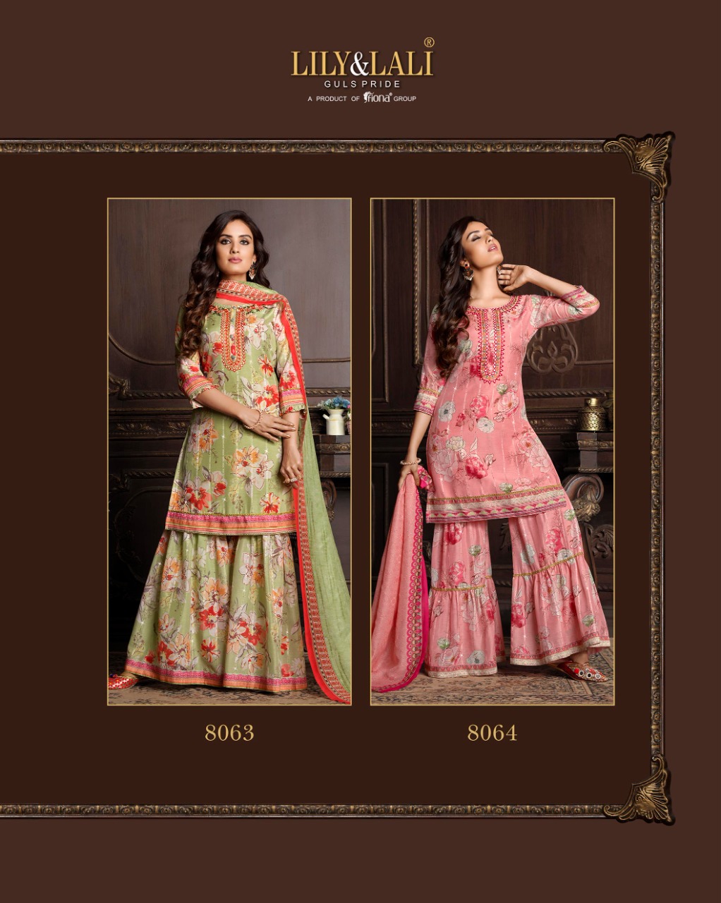 lily and lali olivia maslin new and modern style top with bottom and dupatta catalog