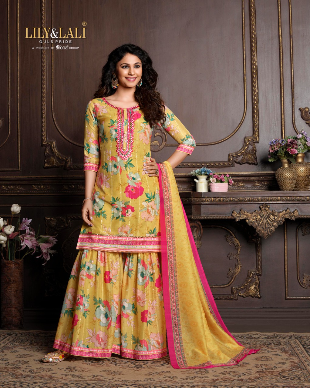 lily and lali olivia maslin new and modern style top with bottom and dupatta catalog