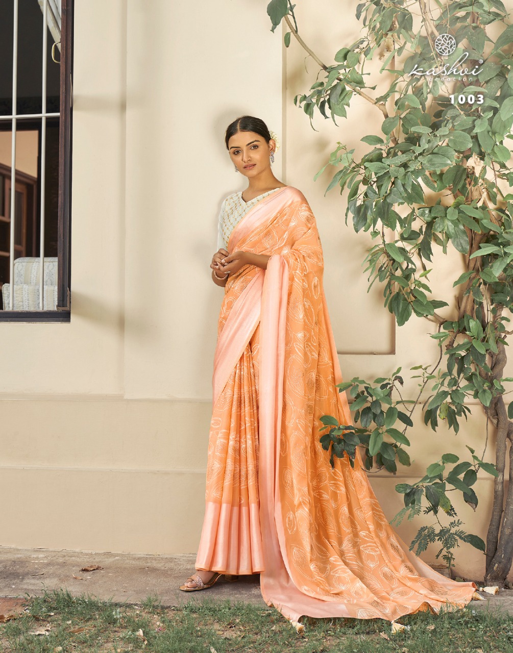 lt kashvi creation ajra silk innovative print saree catalog