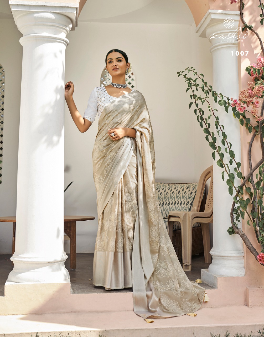 lt kashvi creation ajra silk innovative print saree catalog