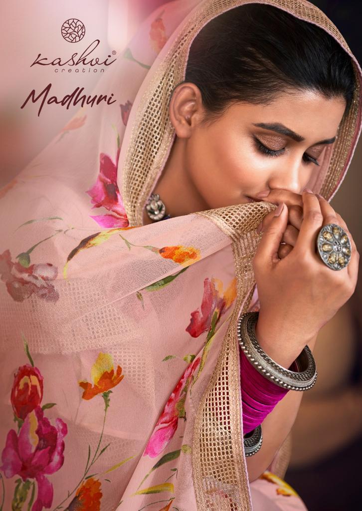 lt kashvi creation madhuri georgette astonishing saree catalog